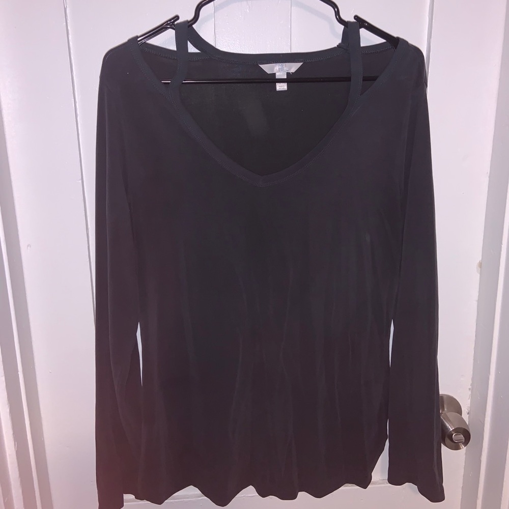 Black long sleeve with cute cutouts!
